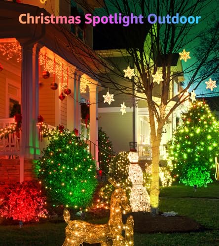 SUNVIE Christmas Spot Lights Outdoor 12W RGB LED Color Changing Landscape Lights with Remote Control 120V Landscape Lighting Waterproof Outdoor Spotlight for Yard Garden Patio Lawn Decorative, 2 Pack - Image 5