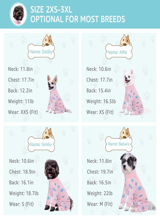 Comwish Dog Surgery Suit Long Sleeve, Dog Recovery Suit Female Male with Zipper Closure Post Spay, Neuter, Dog Onesie Shedding Suit Full Coverage Bodysuit (Pink, S) - Image 4