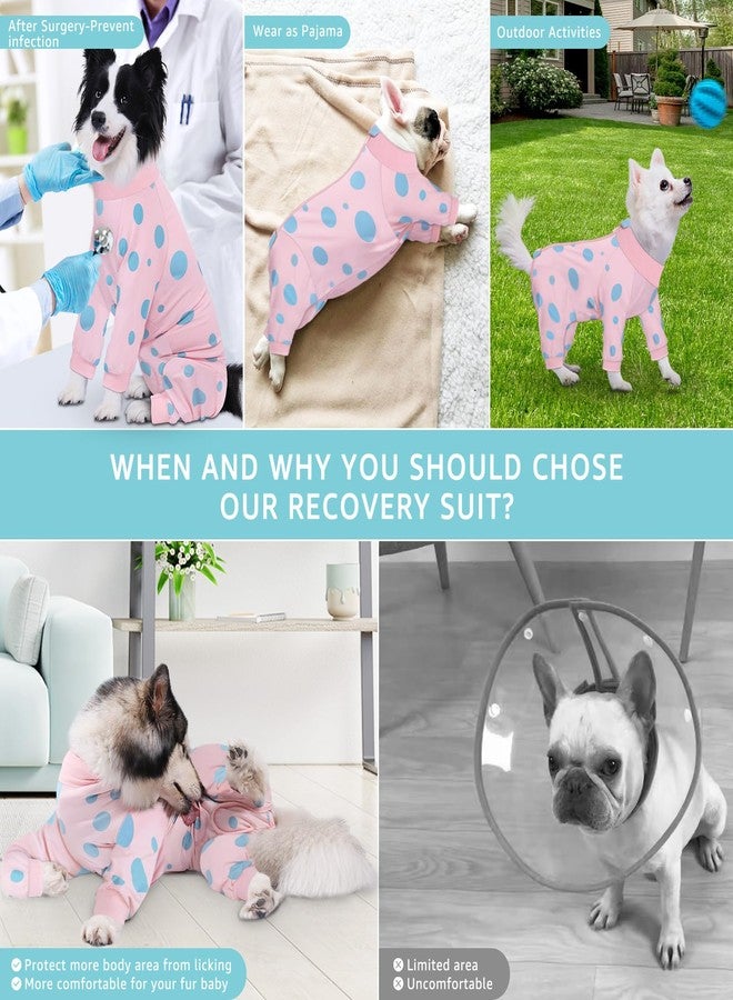 Comwish Dog Surgery Suit Long Sleeve, Dog Recovery Suit Female Male with Zipper Closure Post Spay, Neuter, Dog Onesie Shedding Suit Full Coverage Bodysuit (Pink, S) - Image 5