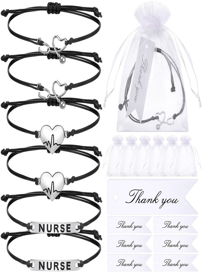 Kigeli 18 Pcs Nurse Graduation Gifts Included 6 Nurse Bracelet 6 Organza Bag and Thank You Tag Appreciation Gifts for Student - Image 1