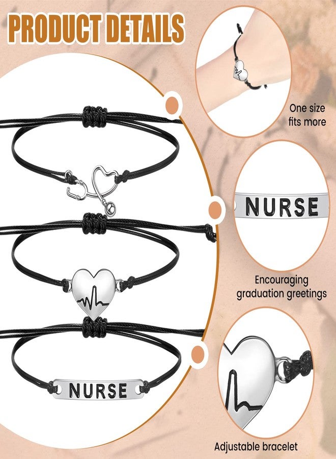 Kigeli 18 Pcs Nurse Graduation Gifts Included 6 Nurse Bracelet 6 Organza Bag and Thank You Tag Appreciation Gifts for Student - Image 4