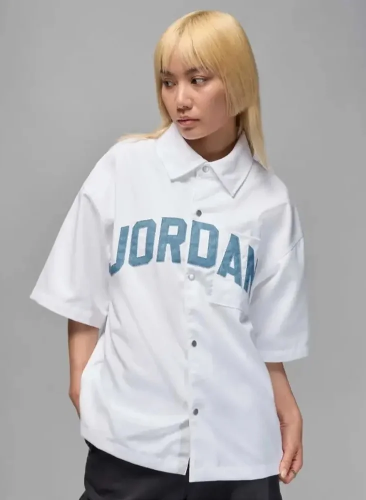 Jordan W J Flt Ss Woven Top
