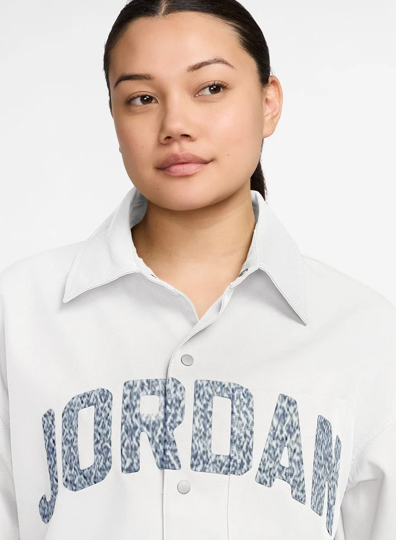Jordan W J Flt Ss Woven Top