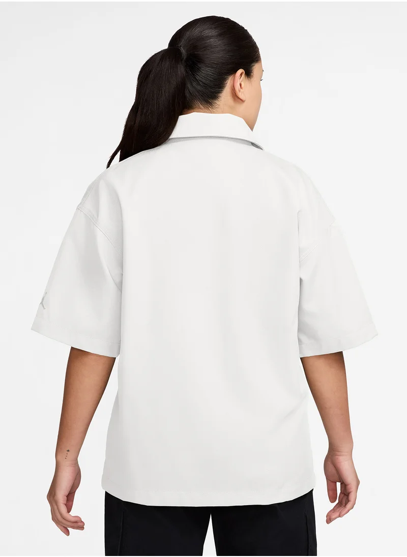جوردن W J Flt Ss Woven Top