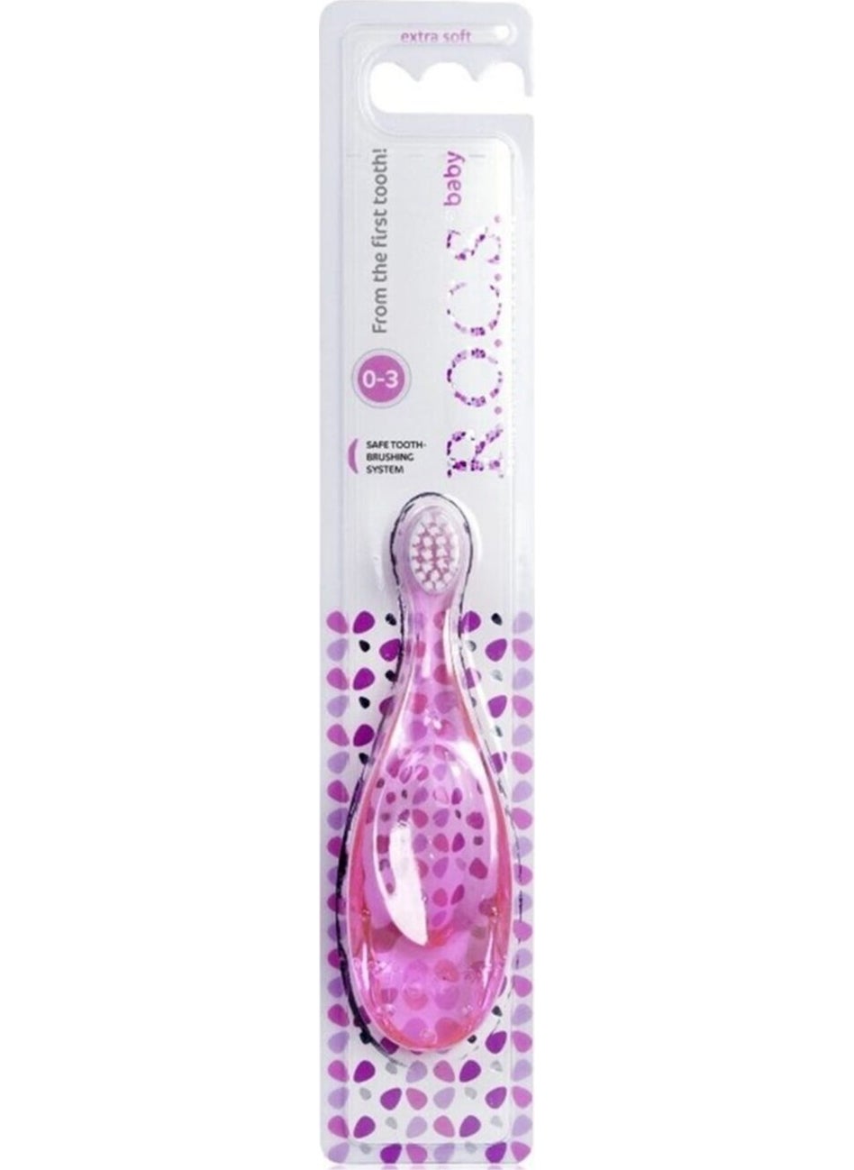 Rocs Baby Extra Soft Toothbrush for 0-3 Years Old Pink 