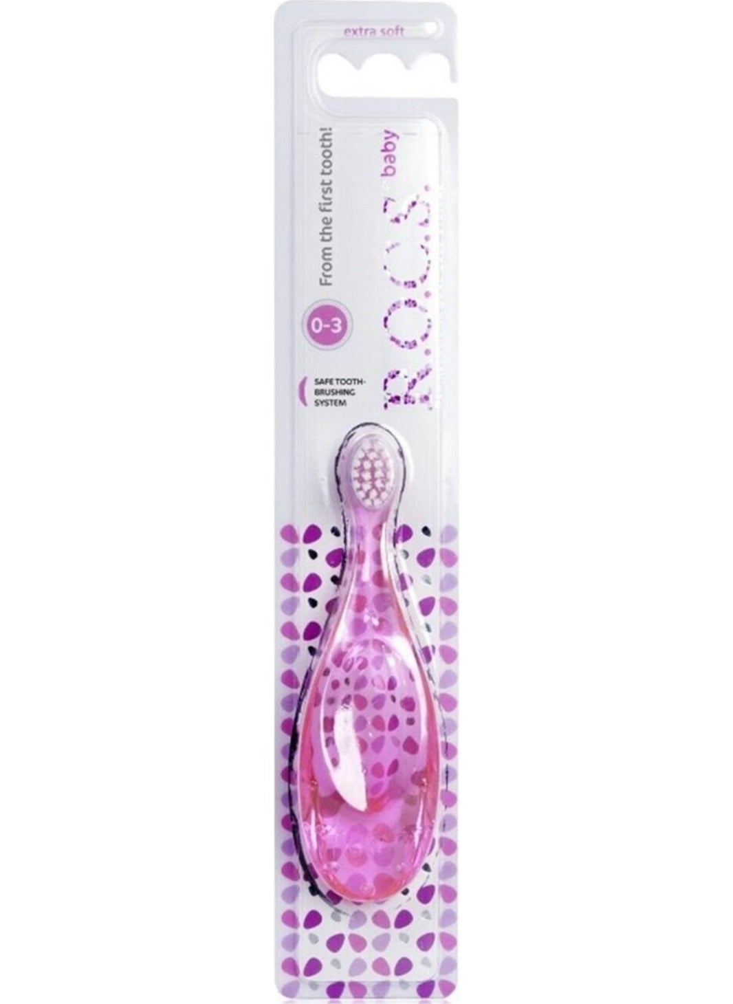 Rocs Baby Extra Soft Toothbrush for 0-3 Years Old Pink 