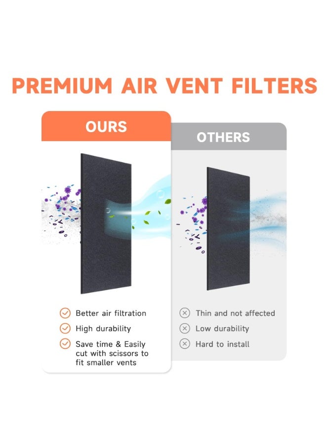 20 Pcs Air Vent Filters, 6" X 12" Activated Carbon for Home Floor Vent Filters Charcoal Vent Filter AC Vent Filter Floor Register Filters Home Vent Filters Register