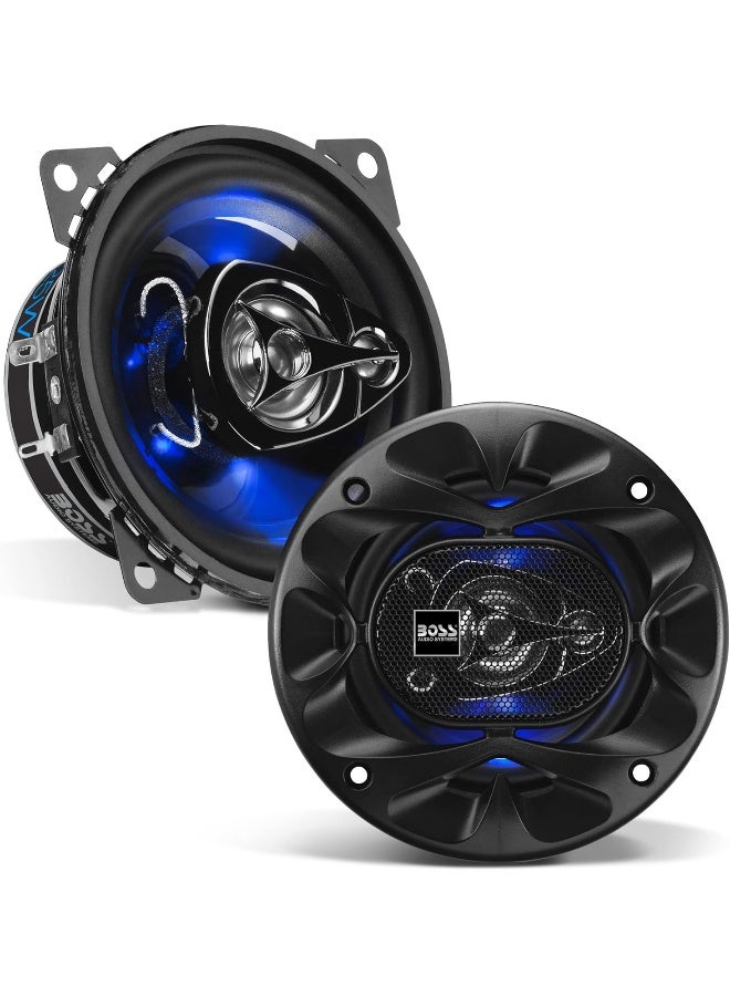 BOSS AUDIO SYSTEMS BOSS Audio Systems BE423 Rage Series 4 Inch Car Door Speakers - 225 Watts (Pair), 3 Way, Full Range, Tweeters, Coaxial  - Image 1
