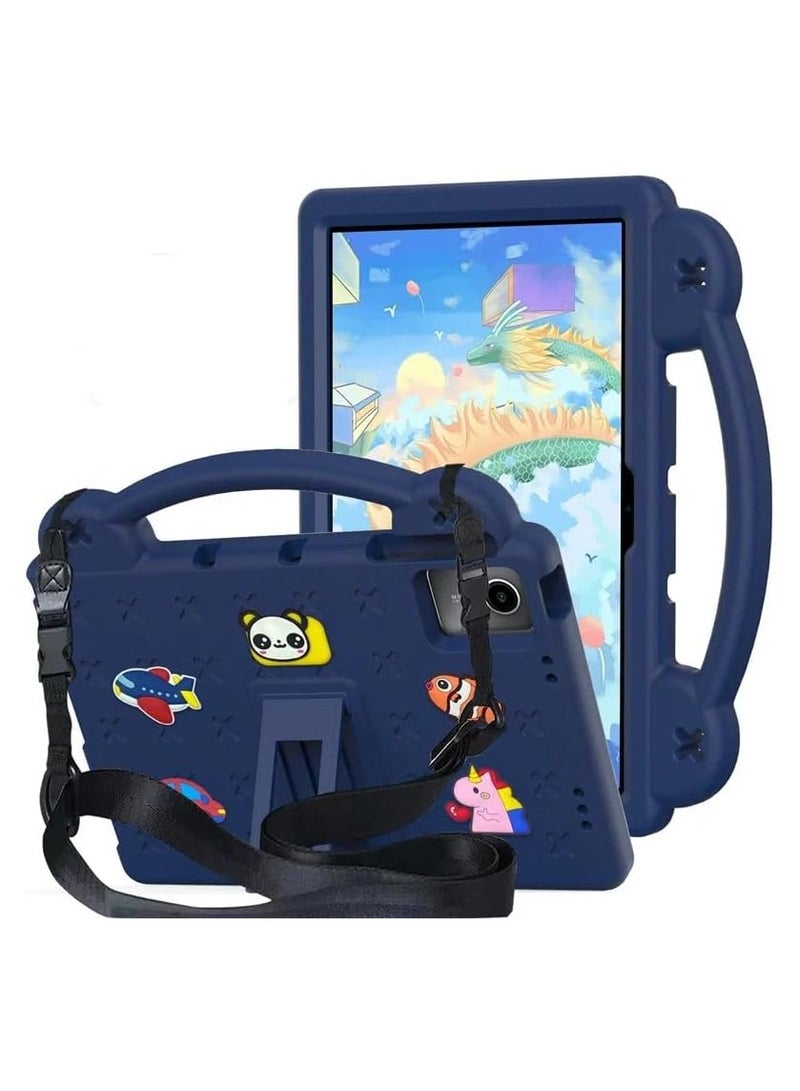 general Kids Case Compatible with Lenovo Tab M11 11 inch 2024, Heavy Duty EVA Foam Shockproof Cover Kids Proof Tablet Case with Stand & Shoulder Strap
