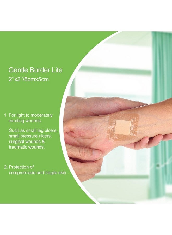 NEUHEILS NeuHeils Silicone Foam Dressing Gentle Border Lite 2''x2'', Pad Size 1''x1'', 20 Pack for Small Bed Sore Pressure Ulcer Wound Bandages Patches - Image 4