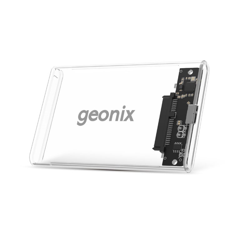 GEONIX Lucid L1 2.5 Inch SATA SSD Enclosure, MicroB 3.1 Port, Upto 5 Gbps Speed, Upto 6 TB Storage (Transparent Case) - Image 5