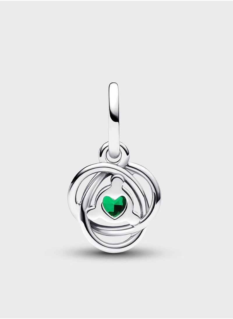 PANDORA Green Eternity Circle Dangle Charm  - Image 2