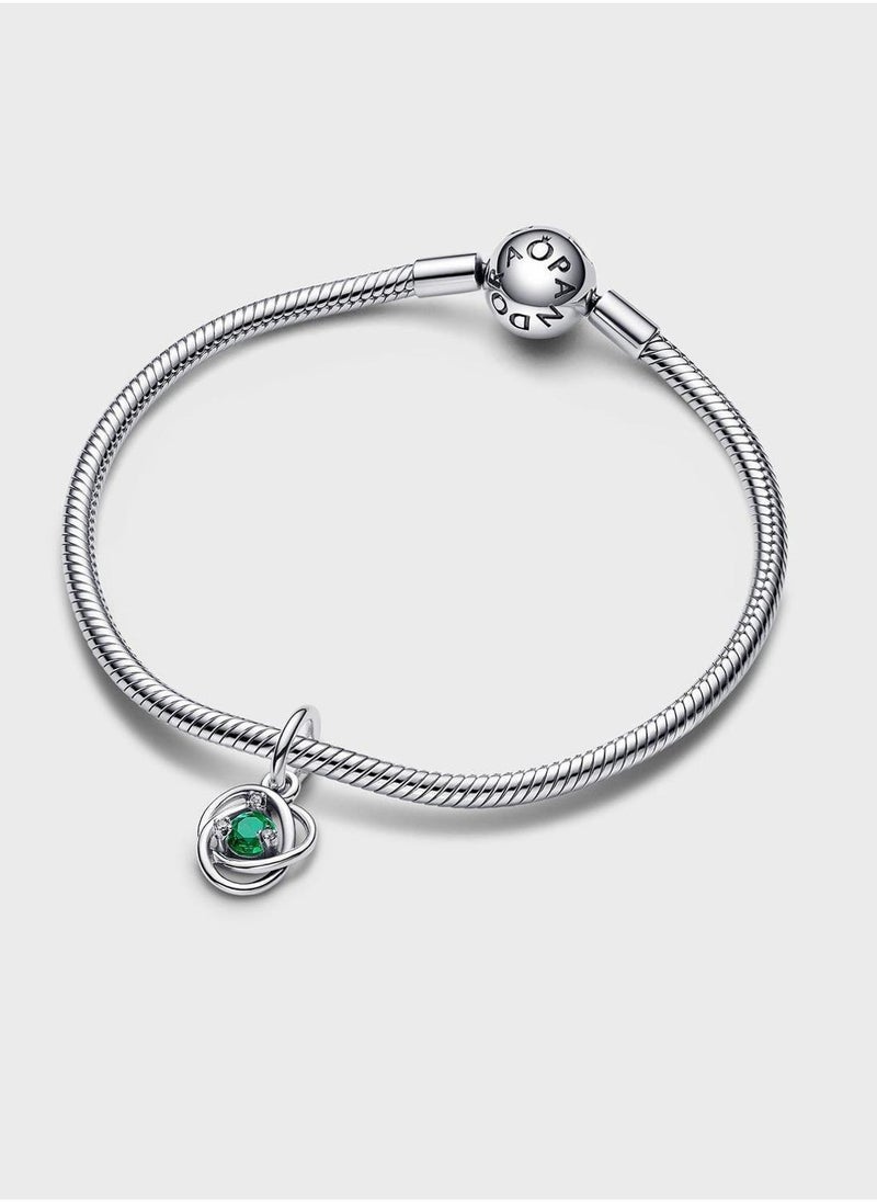 PANDORA Green Eternity Circle Dangle Charm  - Image 3