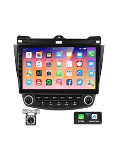 Android Car Stereo for Honda Accord 2003-2007 6GB RAM 128GB ROM Support SIM Card, Apple Carplay, Mirror-Link Wi-Fi BT, Radio GPS Navigation, 10 Inch IPS Touch Screen with Backup Camera Included