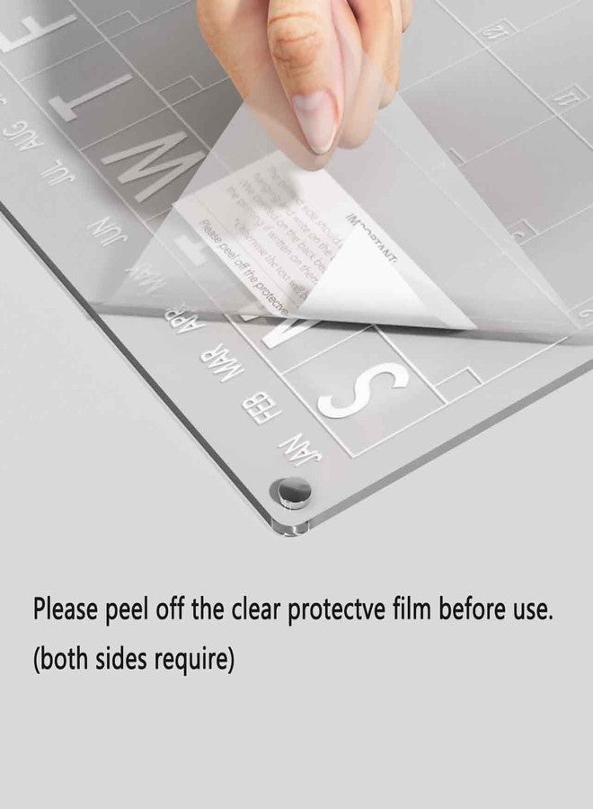 Neatsure Acrylic Magnetic Dry Erase Board Calendar for Fridge, Clear Monthly and Weekly Planner Whiteboard for Refrigerator, w/ 8 Colors Markers, 15"x11" - Image 5