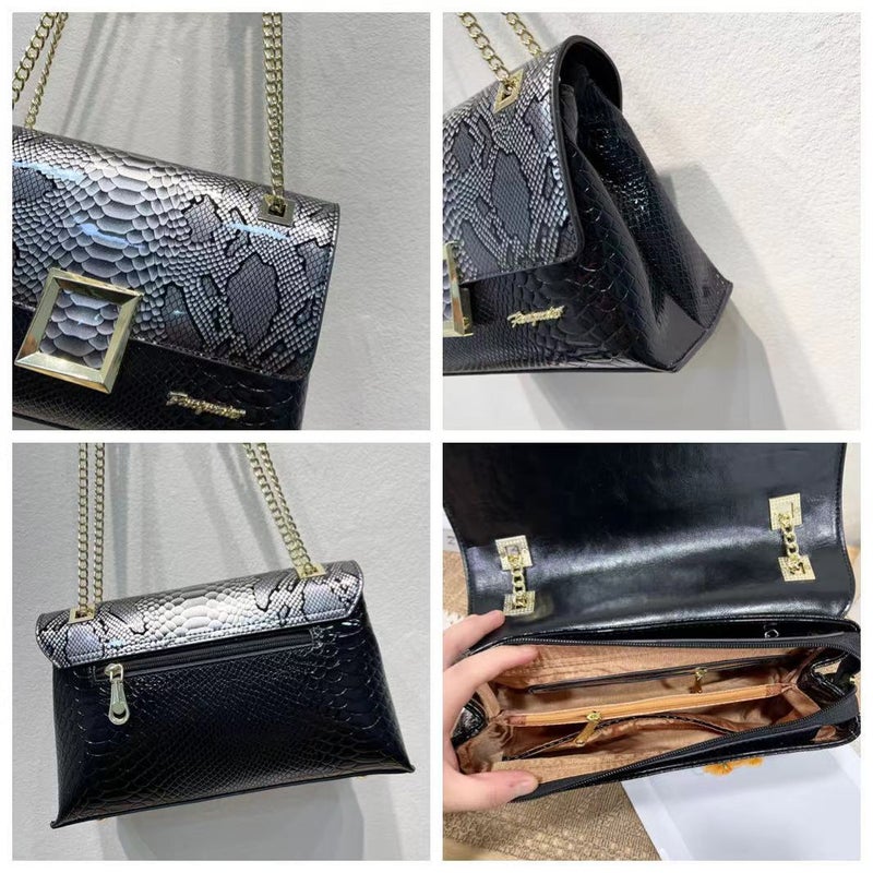 Fashion Bright Leather Women'S Bag All-Match Handbag Middle-Aged Women'S Mother Bag Shoulder Crossbody Bag Underarm Bag - Image 4