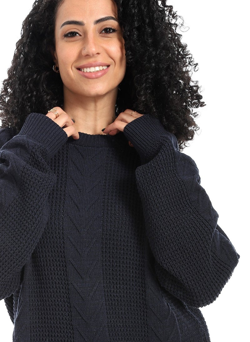 سيزار بلوفر صوف حريمي طويل مزود بتصمميات متعددة - Image 5