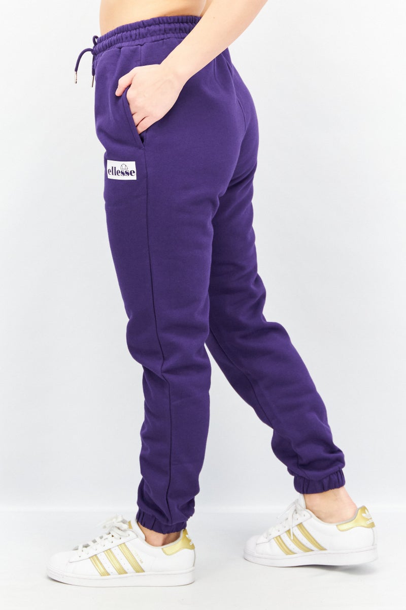 Ellesse Women Regular Fit Brand Logo Jogger Pants, Purple - Image 4