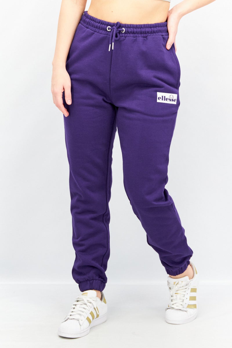 Ellesse Women Regular Fit Brand Logo Jogger Pants, Purple - Image 1