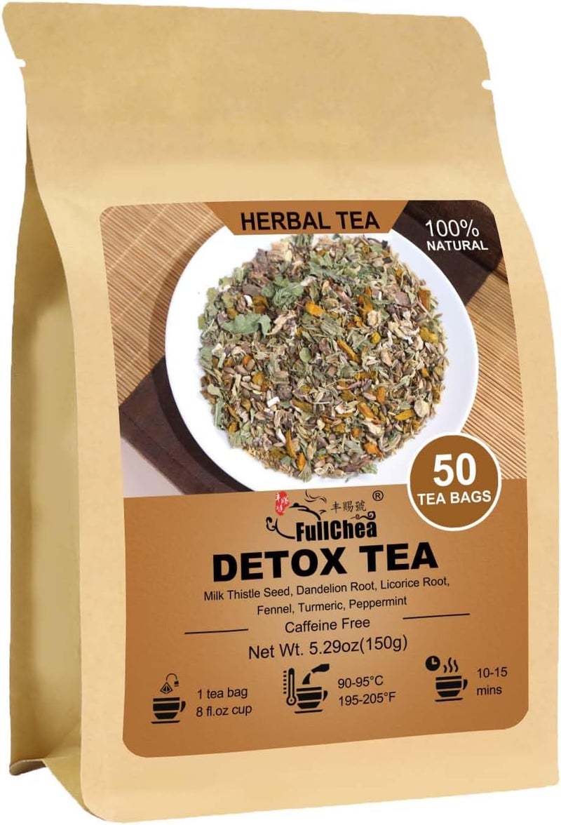 FullChea أكياس شاي فول تشيا للتخلص من السموم - 50 قطعة - Image 1