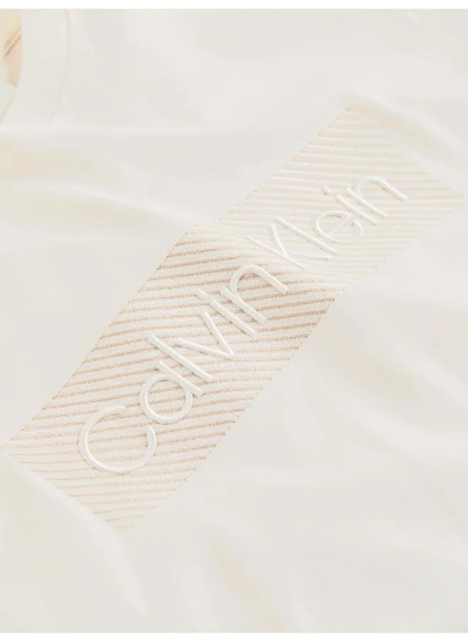 CALVIN KLEIN Cotton Knitted Crew Neck T-Shirt