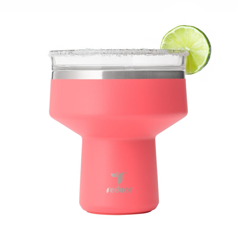 REDUCE Saltini 16 oz Cocktail Tumbler Insulated Margarita Tumbler with Lid Keeps Drinks Cold for 10 Hours 360 Sippable Martini Glass Alternative Shatterproof Perfect for Parties Daiquiri