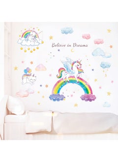 JAAMSO ROYALS JAAMSO ROYALS Creative Unicorn Rainbow Stickers for Walls of Home, Wall Sticker for Living Room, Wall Stickers for Home, Wall Painting Stickers, Living Room Wall Stickers (60 CM X 90 CM)  - Image 3