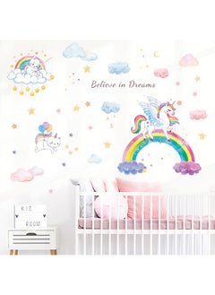 JAAMSO ROYALS JAAMSO ROYALS Creative Unicorn Rainbow Stickers for Walls of Home, Wall Sticker for Living Room, Wall Stickers for Home, Wall Painting Stickers, Living Room Wall Stickers (60 CM X 90 CM)  - Image 5