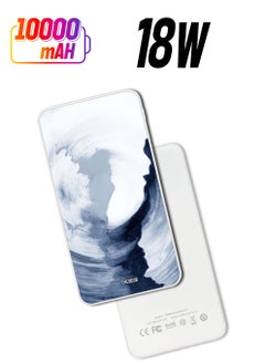 10,000 mAh Super Fast Charging Ultra Compact Power Bank with Quick Charge & Power Delivery, Portable Charger For iPhone and Android Light Flow
