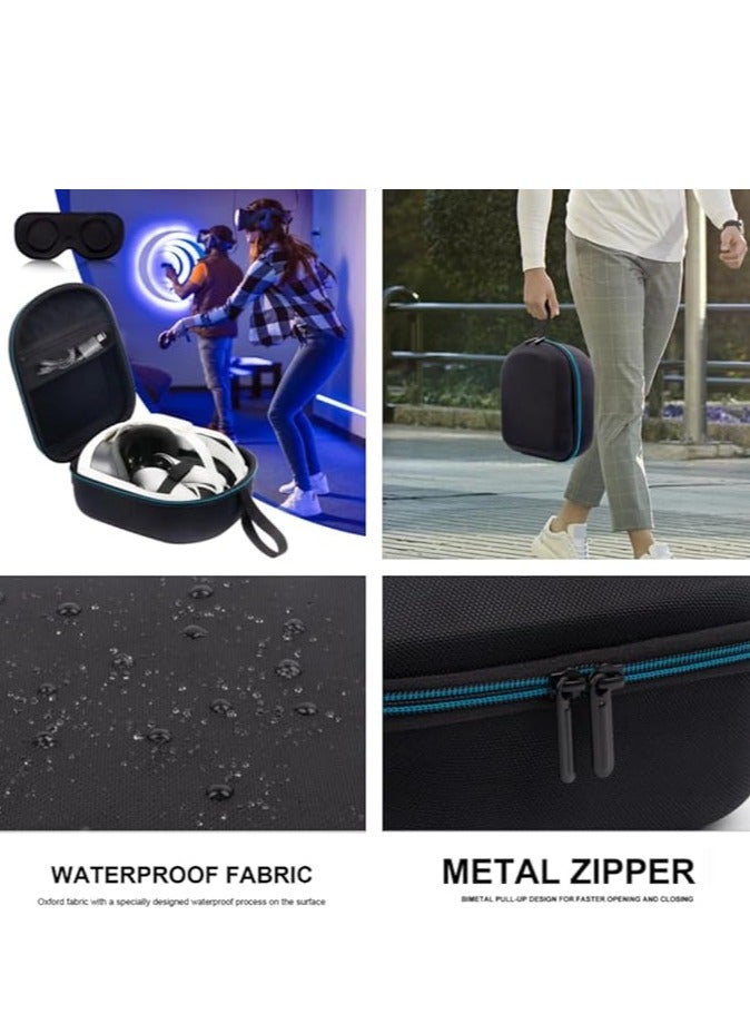 حافظة، حافظة مضادة للصدمات للعدسات، حافظة تخزين محمولة، مضادة للخدش مقاومة للماء، مع حقيبة شبكية، لملحقات Meta/Oculu Quest 3، سماعة الواقع الافتراضي، التحكم عن بعد، حافظة تخزين. - Image 4