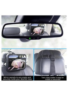 Shynerk Shynerk Baby Car Mirror, Safety Car Seat Mirror for Rear Facing Infant with Wide Crystal Clear View, Shatterproof, Fully Assembled, Crash Tested and Certified  - Image 5