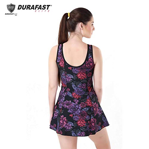TYR Durafast Elite in Primrose Frocksuit Womens Swimsuit, X-Small/30 (Black/Purple) - Image 2