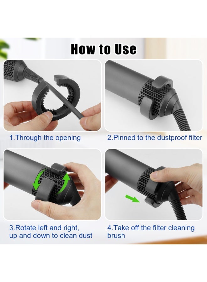فرشاة تنظيف الفلتر - مصممة خصيصاً لمصفف الشعر Dyson Airwrap HS01 وملحقات الهواء اللطيفة (Gentle Air Attachments). تحمل رقم الموديل 96976001، ومتوفرة بلون رمادي. - Image 5