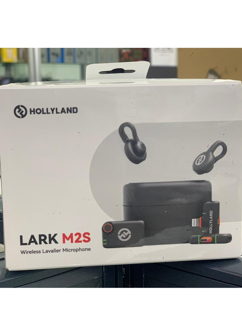 Hollyland - Hollyland Lark M2S Ultimate Combo (Camera RX+Lightning RX) Wireless Lavalier Microphone for iPhone/Camera/Android/PC, Compact Mic, Titanium Clip, Noise Cancelling, Vlog, Interview, Content Creation - Image 1