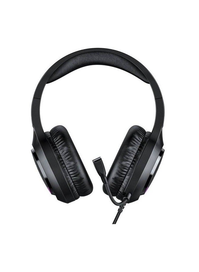 أونيكوما سماعة رأس Onikuma X31 RGB USB+3.5 ملم باللون الأسود - Image 2