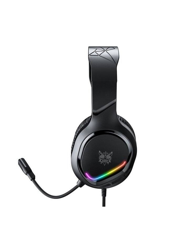 أونيكوما سماعة رأس Onikuma X31 RGB USB+3.5 ملم باللون الأسود - Image 3