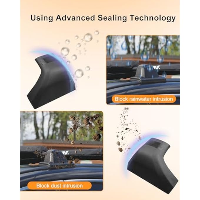 rayihni Roof Rack Cover Crossbars End Caps Fit for Toyota Highlander L LE Hybrid LE XSE Platinum XLE Hybrid XLE Platinum Limited 2020 2021 2022 2023 2024 Replace PT767-48201-CV PT76748201CV - Image 2