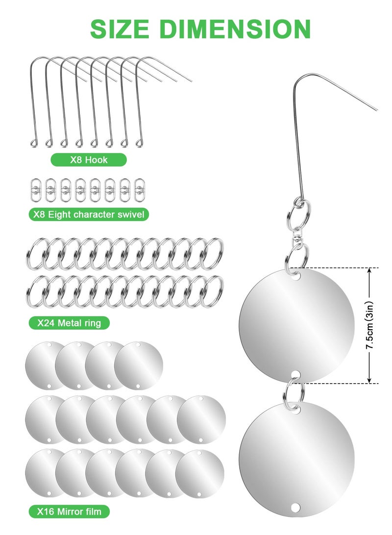 HomarKet Upgraded Bird Scare Discs Set - Large 16 Discs - Highly Reflective Double-Sided Bird Reflectors Scare Devices - Better to Keep Most Birds Away Like Woodpecker and Pigeon - Image 2