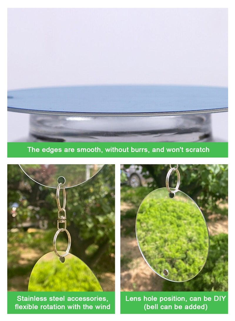 HomarKet Upgraded Bird Scare Discs Set - Large 16 Discs - Highly Reflective Double-Sided Bird Reflectors Scare Devices - Better to Keep Most Birds Away Like Woodpecker and Pigeon - Image 5