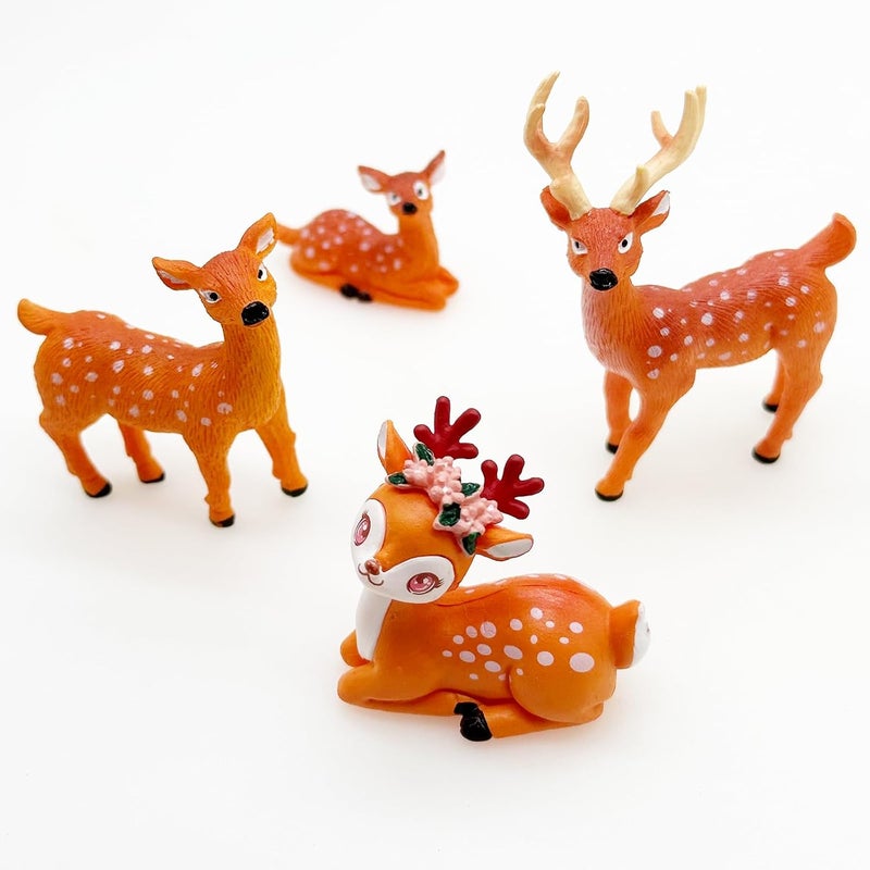 Cayway 7 PCS Deer Fairy Garden Accessories, Micro Landscape Miniature Deer, Micro Landscape Ornaments DIY Kit for DIY Craft Modeling Decor Micro Landscape - Image 5