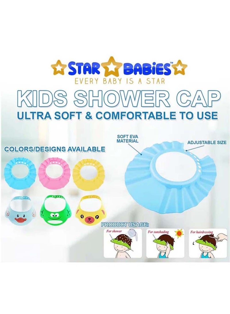 STAR BABiES Combo Pack - Disposable Scented Bag 5Pcs 75Bags, Shower Cap -  Yellow - Image 3