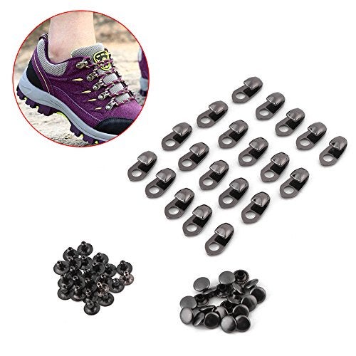 Thincol 20pcs/set Shoelace Buckles,Boot Hooks Lace Fittings,for Climbing Boot Shoelace Buckle, Handbag Straps Connector, Diy Purse Making And Etc - Image 2