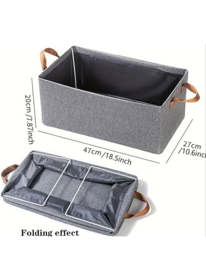 Oxford Storage Box for Clothes, Towels, Bedding, Foldable, 48*30*18cm - Image 2