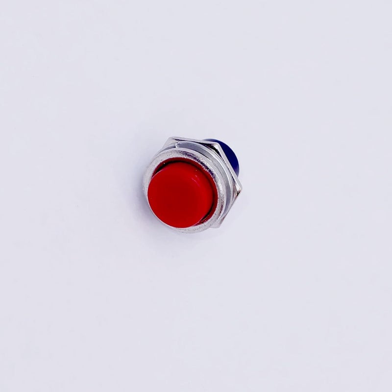 IEI iEI 5 Pcs Red Tactile 2 Pin Electronic Panel Push On And Release Off Button 6A25A 3V5V12V24V DC SPST Switch Brass Metal Body  - Image 5