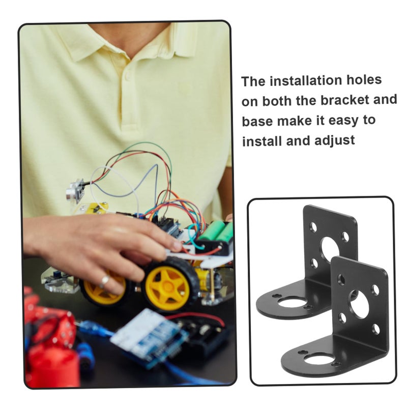 Stepper Motor Mounting Bracket 2 Pack Gear Motor Holder Easy Installation Shaped Bracket - Image 5