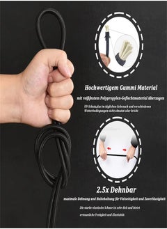 Generic Bungee Cords with Carabiner, 4 Pack Strong Elastic Bungee Straps Long Heavy Duty Carabiner Bungee Cord for Camping Tarps Bike Rack Tent Car  - Image 4