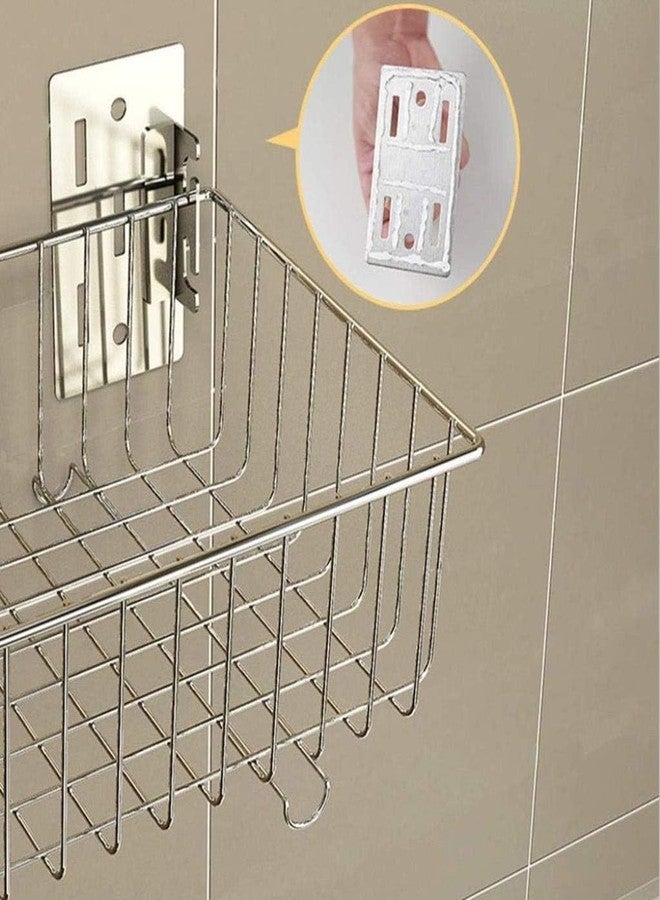 OGFC 31123 Space saving Shelves Stainless Steel Shelves Punch Free Kitchen Shelf Wall-Mounted Fruit Storage Basket Vegetable Basket Storage Rack- Chrome (Pack of 3) - Image 3