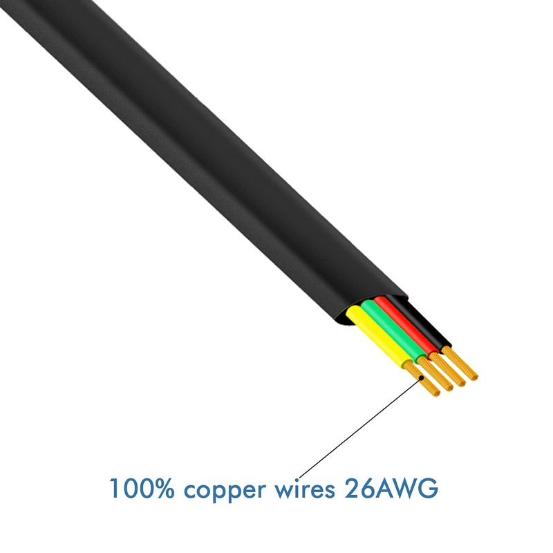 NECABLES 2Pack RJ9 Cable 15ft Phone Cord Telephone Cable RJ9 / RJ10 / RJ22 4P4C Male to Male Straight for Both Data and Voice Use Black - 15 Feet - Image 3