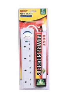 Best electrical connection with four outlets, length of 5 meters
