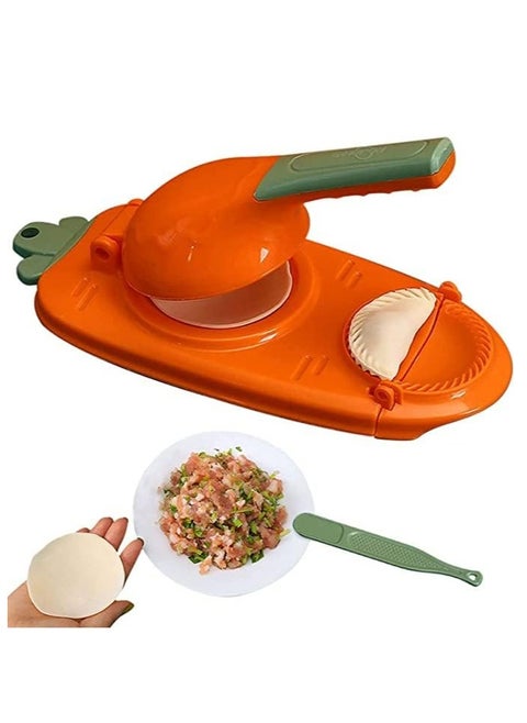 New Version 2-in-1 DIY Dumpling Maker, Multifunctional Manual Press Mold Set, Safe Material.